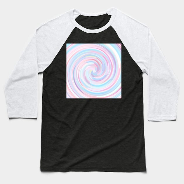 Soft Swirl Pastel Arrow Pattern Baseball T-Shirt by Peaceful Space AS